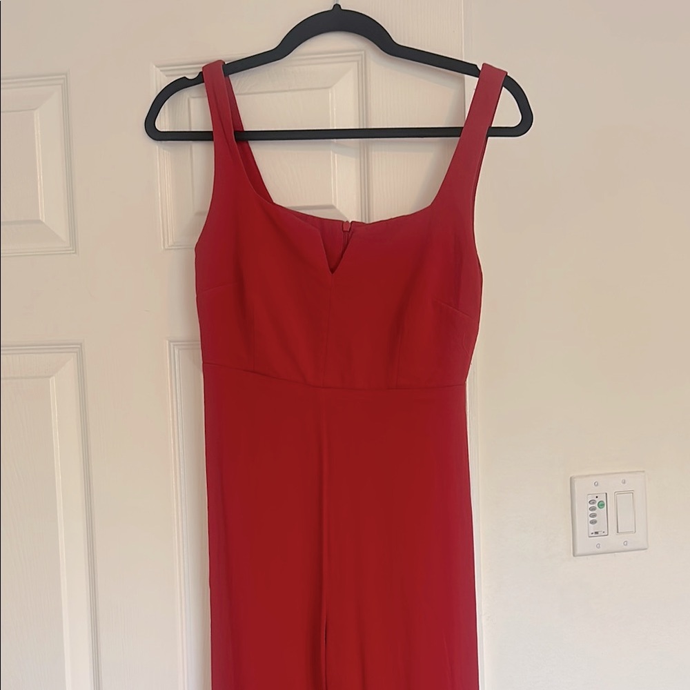 Mango Red Jumpsuit size xs Square neck